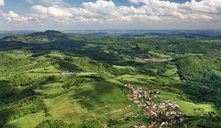 Letecké fotografie obce Vysoká
