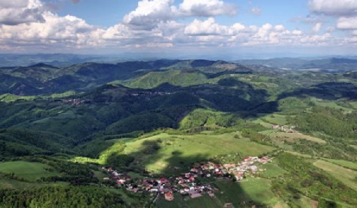 Letecké fotografie obce Vysoká